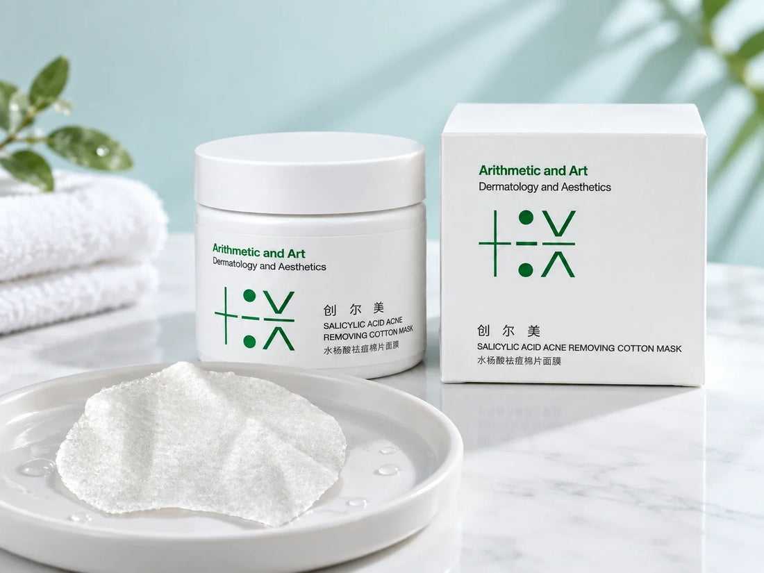 Trauemy salicylic-acid cotton mask pads — real-product editorial scene