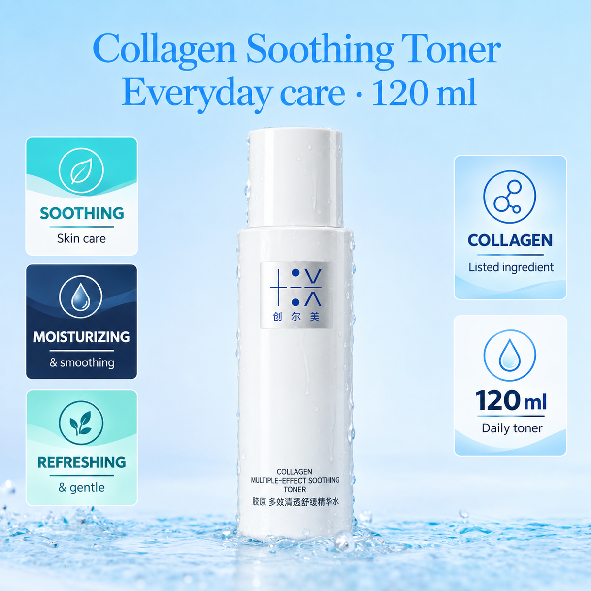 Collagen Multiple-Effect Soothing Toner · 120 mL