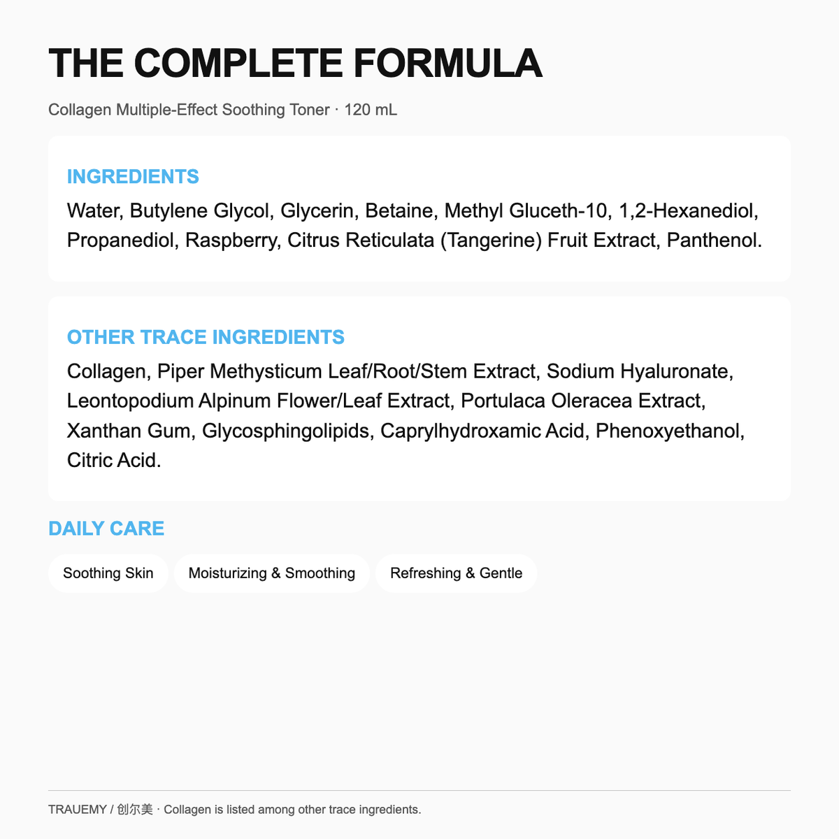 Collagen Multiple-Effect Soothing Toner · 120 mL